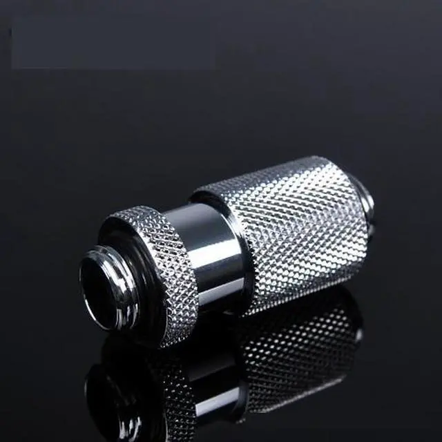 Alt view image 2 of 2 - Barrow G1/4" 25mm Male to Male Extension Fitting with Micro Adjustment - Silver (THDJ25-V1-Silver)
