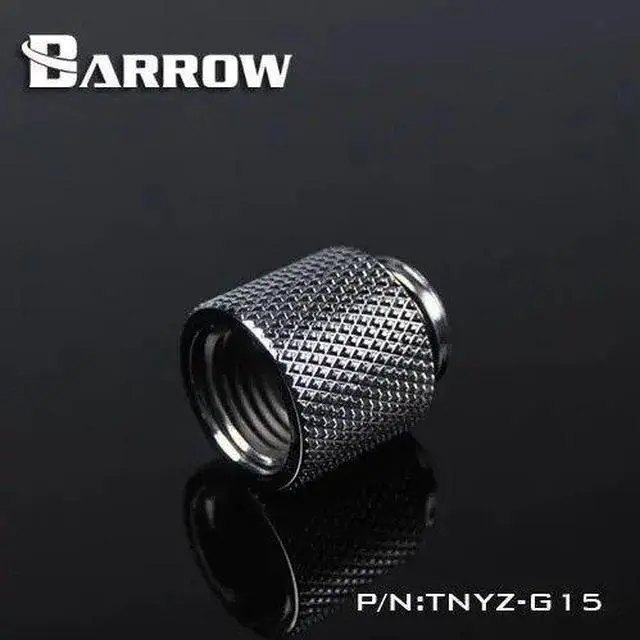 Alt view image 2 of 2 - Barrow G1/4" Male to Female Extender Fitting, 15mm, Silver Shiny