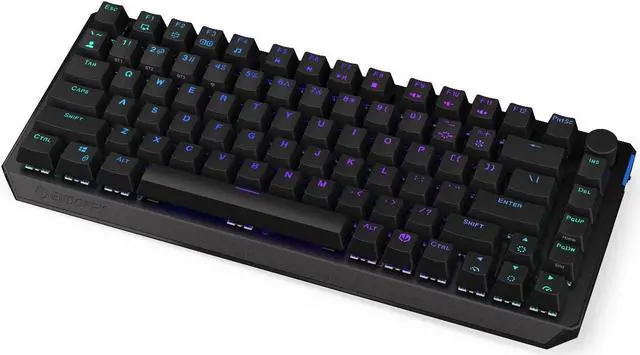 Alt view image 8 of 8 - ENDORFY Thock 75% Wireless Red, wireless gaming mechanical keyboard, USB Type C/Bluetooth/2.4Ghz, Hot-swappable switches, PBT keycaps, RGB Backlit, Kailh Box Red, 82 keys, EY5A073