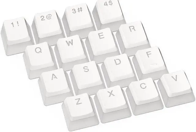 Alt view image 7 of 7 - ENDORFY PBT Pudding Onyx White Keycaps, US ANSI layout, Double Injection Technology, Broad keyboard compatibility, Silencing rubber Orings included, EY0E003