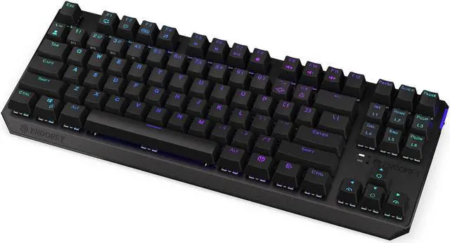 Alt view image 8 of 8 - ENDORFY Thock TKL Wireless Red, wireless gaming mechanical keyboard, USB Type C/Bluetooth/2.4Ghz, Hot-swappable switches, PBT keycaps, RGB Backlit, Kailh Box Red, 87 keys, EY5A080