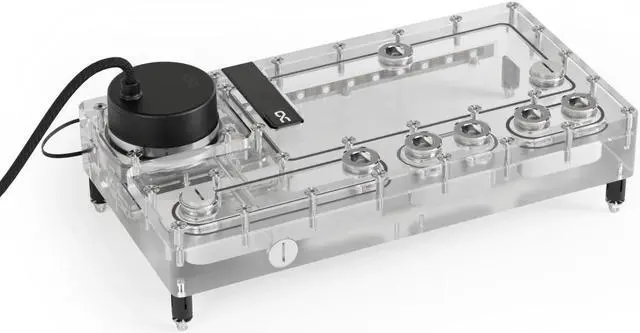 Main image of Alphacool Core Distro Plate 280 VPP/D5 - Right with VPP D5 Apex Pump (14574)