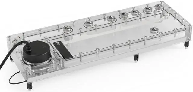 Main image of Alphacool Core Distro Plate 420 VPP/D5 - Left with VPP D5 Apex Pump (14578)