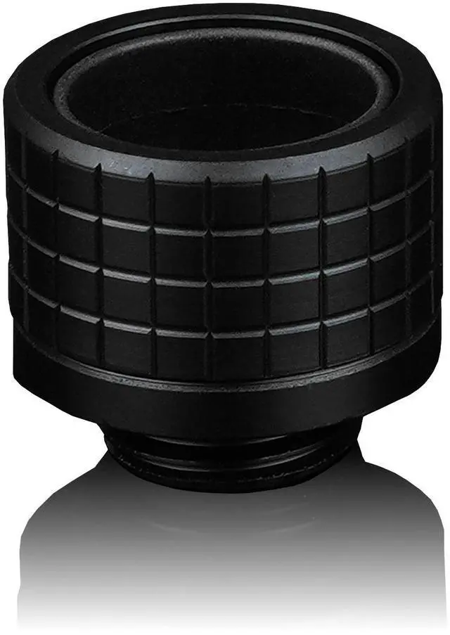Alt view image 3 of 3 - Thermal Grizzly TG-DM-FIT-0002 DeltaMate HT16 Hard-Tube Water Cooling Fitting  G1/4'' Thread, CNC-Machined Brass Matte-Black, Knurled Compression Ring for 16 mm OD Hard Tubing
