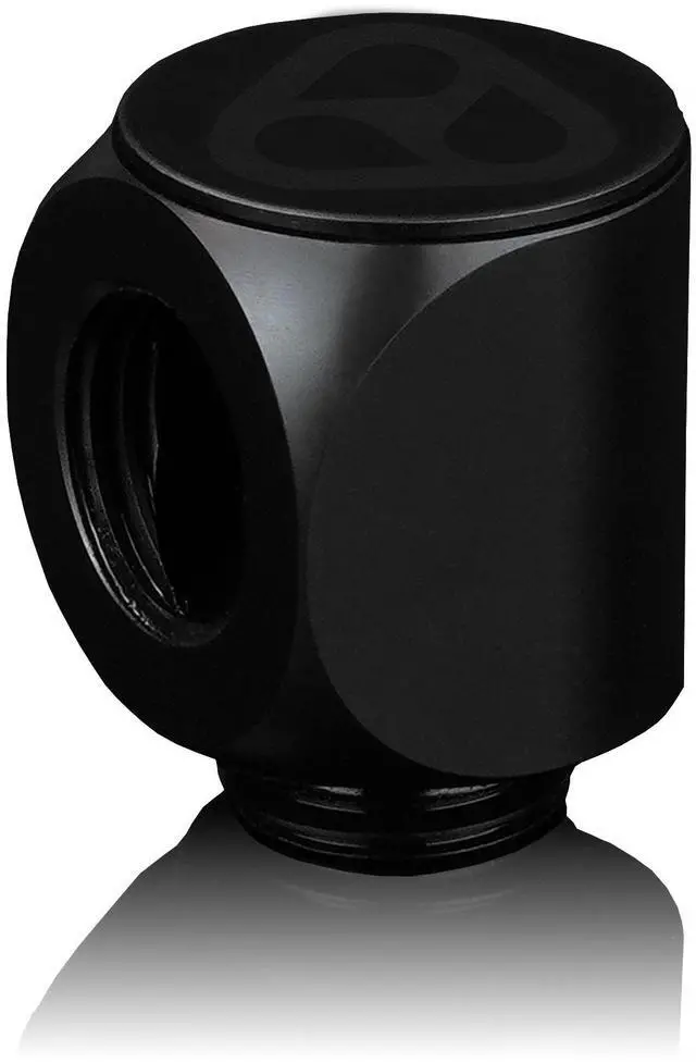 Alt view image 4 of 4 - Thermal Grizzly TG-DM-FIT-0003 DeltaMate Rotary - 90° Black Water Cooling Fitting  G1/4'' Thread, CNC-Machined Brass Matte-Black