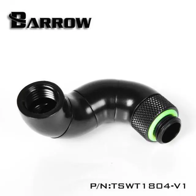 Alt view image 3 of 7 - Barrow G1/4" 180 Degree Male to Female Quad Rotary Snake Adaptor - Black (TSNW1804-V1)