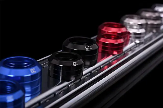 Alt view image 3 of 7 - Alphacool Eiszapfen 13mm HardTube Fitting Collar Modding Pack - 6 Pack - Deep Black (17414)