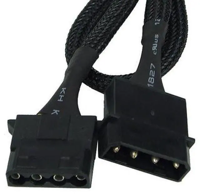 Alt view image 6 of 7 - Phobya 4-Pin Molex Extension Cable - 60cm | Black (87273)