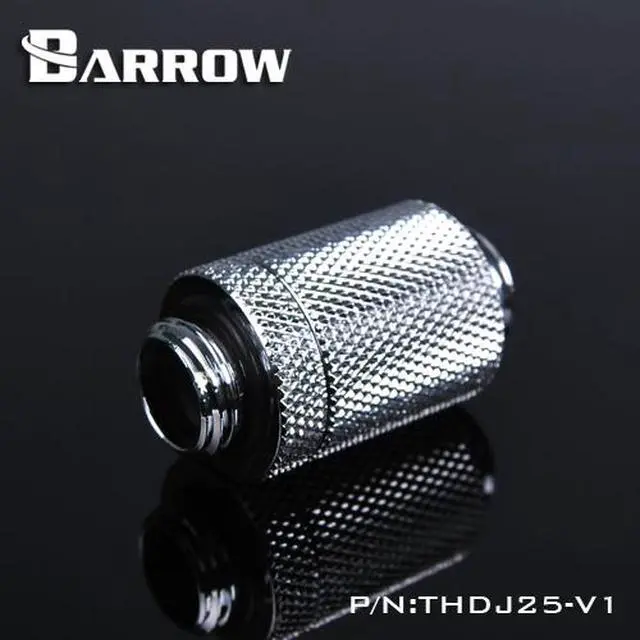 Alt view image 3 of 7 - Barrow G1/4" 25mm Male to Male Extension Fitting with Micro Adjustment - Silver (THDJ25-V1-Silver)