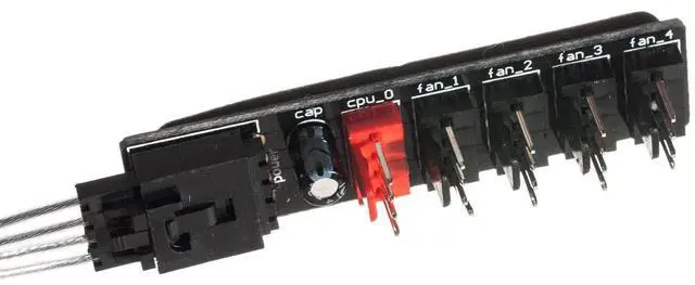 Alt view image 3 of 3 - 4-Pin PWM Power Distribution PCB 5-Way Block Fan Hub Power Splitter (CAB381)