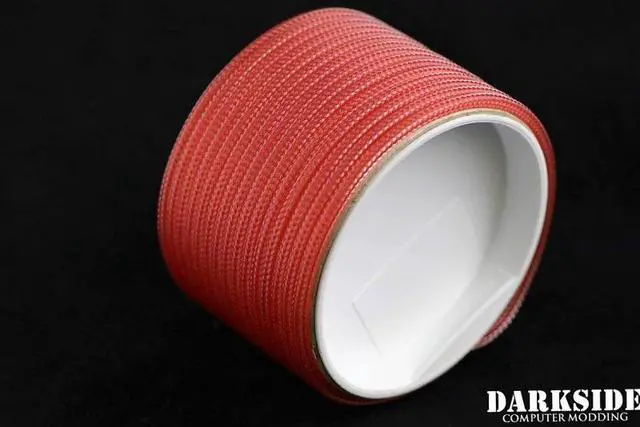 Alt view image 3 of 3 - Darkside 4mm (5/32") High Density Cable Sleeving - Opaque Red (DS-0732)