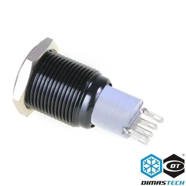 Alt view image 5 of 7 - DimasTech® 16mm Vandal Resistant "Latching" Bulgin Switch - Black Housing - Green LED (PD026)