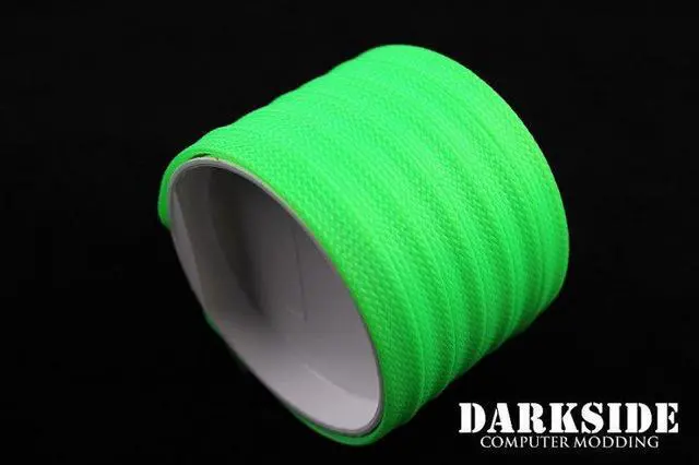 Alt view image 4 of 5 - DarkSide 10mm (3/8") High Density SATA Cable Sleeving - Green UV (DS-0111)