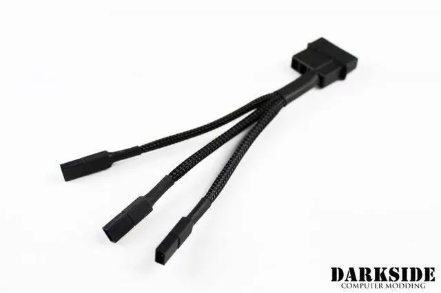 Alt view image 3 of 5 - DarkSide CONNECT 3-Way Cable | 4" | 4-Pin Molex - Type 11s (DS-0395)