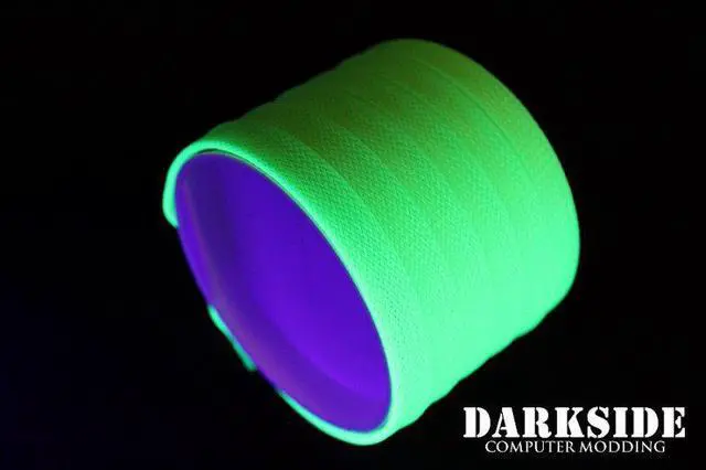Alt view image 5 of 5 - DarkSide 10mm (3/8") High Density SATA Cable Sleeving - Green UV (DS-0111)