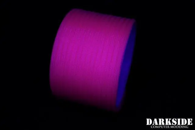Alt view image 4 of 5 - Darkside 4mm (5/32") High Density Cable Sleeving - Hot Pink (UV) (DS-0840)