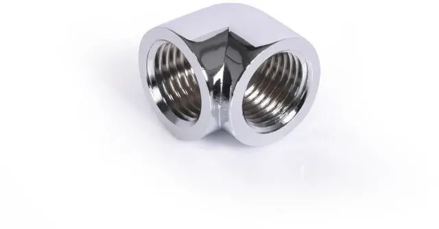 Alt view image 2 of 4 - Alphacool Eiszapfen 20mm L-Connector Fitting G1/4 IT To G1/4 IT - Chrome (17589)