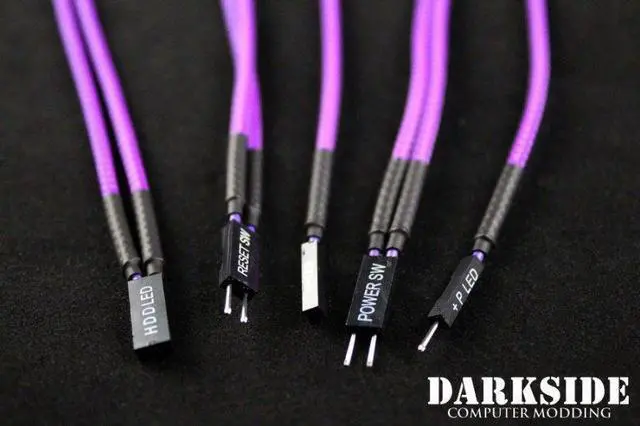 Alt view image 5 of 5 - Darkside Front Panel I/O Connection Kit - Purple (DS-0222)