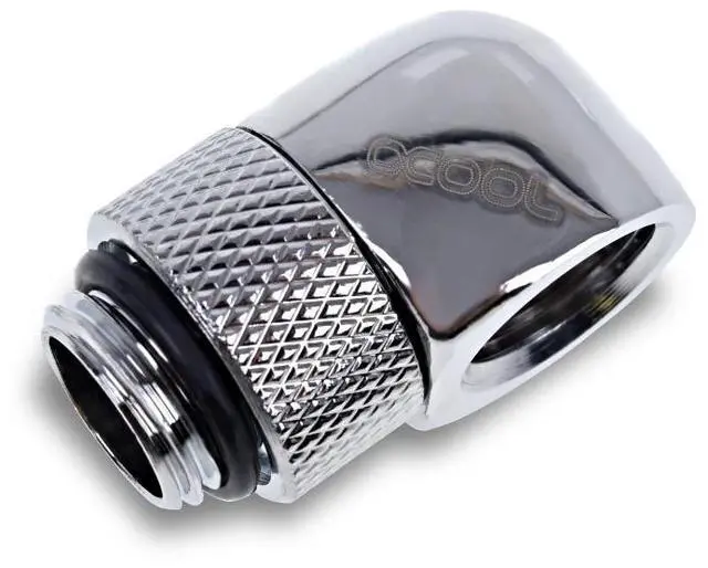 Alt view image 4 of 8 - Alphacool Eiszapfen L-Connector Rotatable G1/4 OT to G1/4 IT - Chrome - Four Pack (17616)