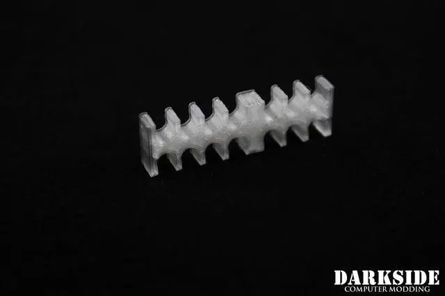Alt view image 3 of 3 - Darkside 14-Pin Cable Management Holder - Frosted, PETG, Clear (3DS-0045)