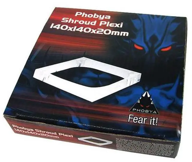 Alt view image 7 of 7 - Phobya 140x140x20mm Shroud Plexi - Clear, 140mm (38113)