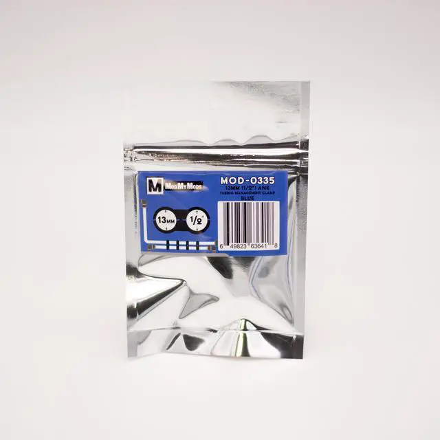 Alt view image 5 of 7 - ModMyMods ModClamp - 13mm (1/2") AN 6 Tubing Management Clamp - Blue (MOD-0335)