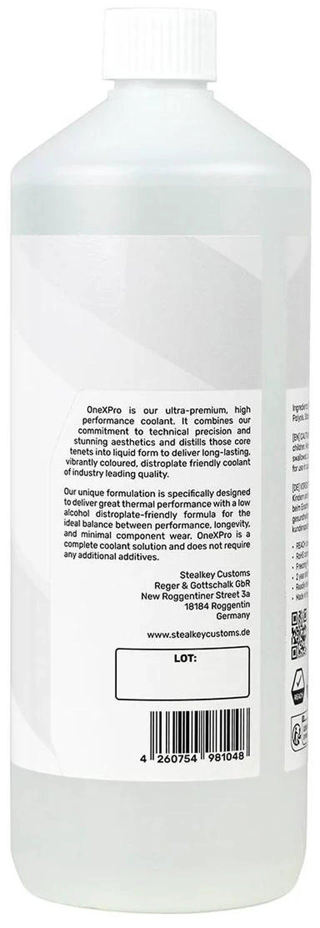 Alt view image 2 of 7 - StealKey Customs OneXPro Coolant Pre-Mix - Clear 1000ml (23001)