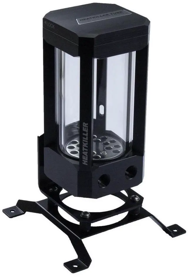 Alt view image 13 of 14 - Watercool HEATKILLER Tube Reservoir - Stand, 120mm Fan Mounting