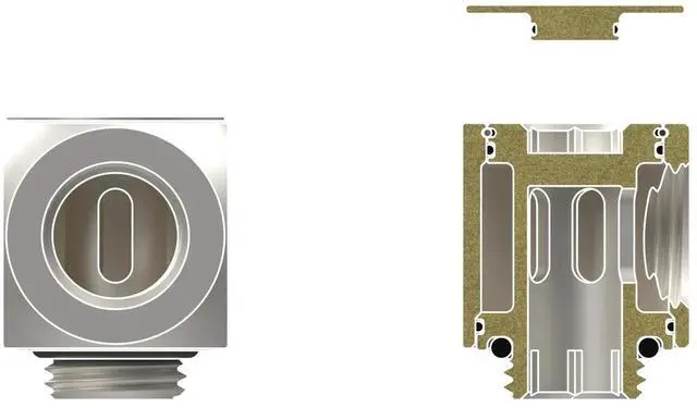 Alt view image 2 of 7 - Thermal Grizzly DeltaMate Rotary Fitting - 90° - Matt Nickel - 6 Pack, G1/4, Brass (TG-DM-FIT-6203)