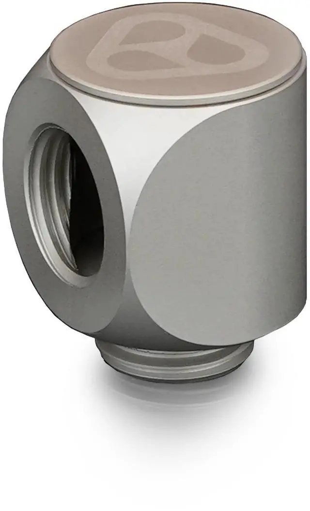 Alt view image 4 of 7 - Thermal Grizzly DeltaMate Rotary Fitting - 90° - Matt Nickel - 6 Pack, G1/4, Brass (TG-DM-FIT-6203)