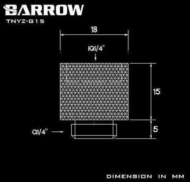 Alt view image 5 of 8 - Barrow G1/4" Male to Female Extender Fitting, 15mm, Black