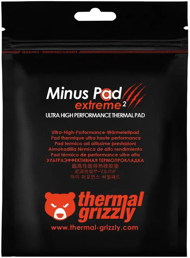 Alt view image 6 of 7 - Thermal Grizzly Minus Pad Extreme V2 - 100x 100x 1.0mm, Grey (TG-MP-E2-100-100-10)