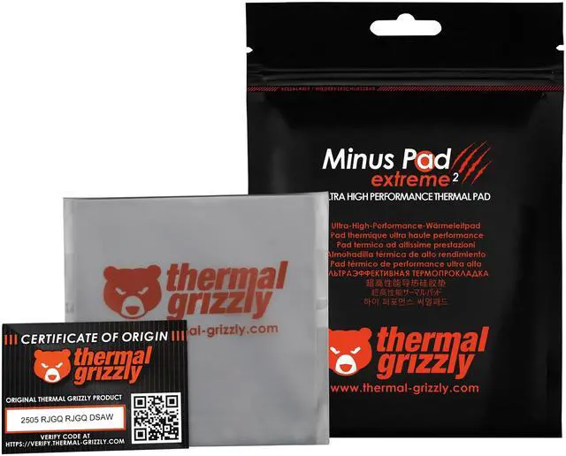 Alt view image 5 of 7 - Thermal Grizzly Minus Pad Extreme V2 - 100x 100x 1.0mm, Grey (TG-MP-E2-100-100-10)