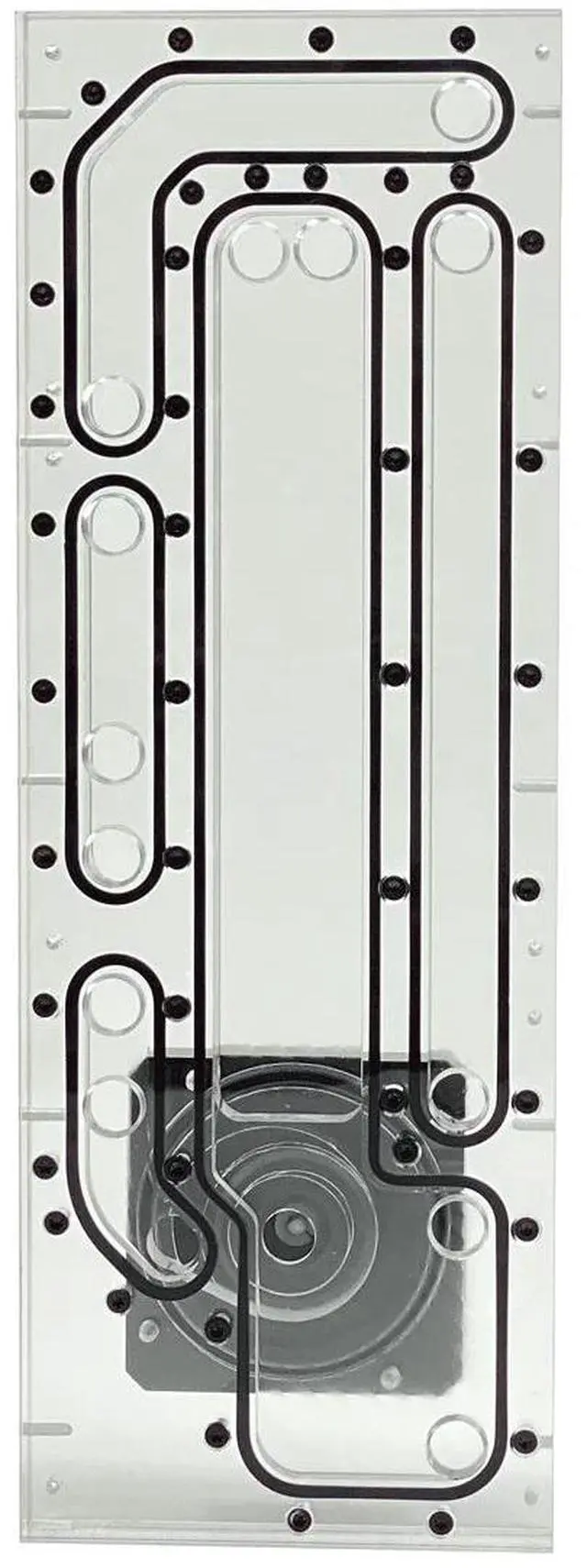 Alt view image 2 of 7 - Stealkey Customs Crossflow Distroplate for Lian Li PC-O11D EVO XL D-RGB (SW10032)