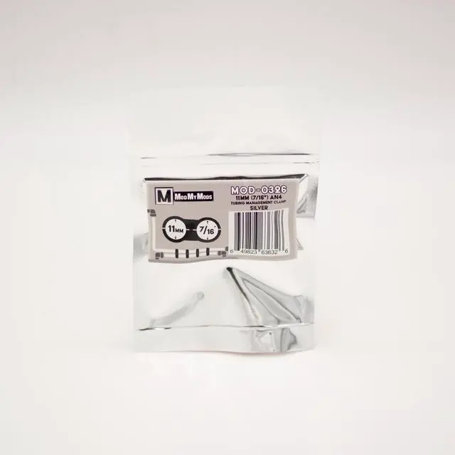 Alt view image 5 of 7 - ModMyMods ModClamp - 11mm (7/16") AN 4 Tubing Management Clamp - Silver (MOD-0326)