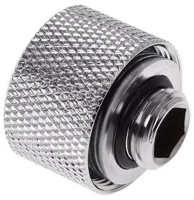 Alt view image 8 of 12 - Alphacool HT G1/4" Compression Fitting for Plexi (Acrylic) / Brass Hard Tubes, 16mm OD, Chrome, 6-pack