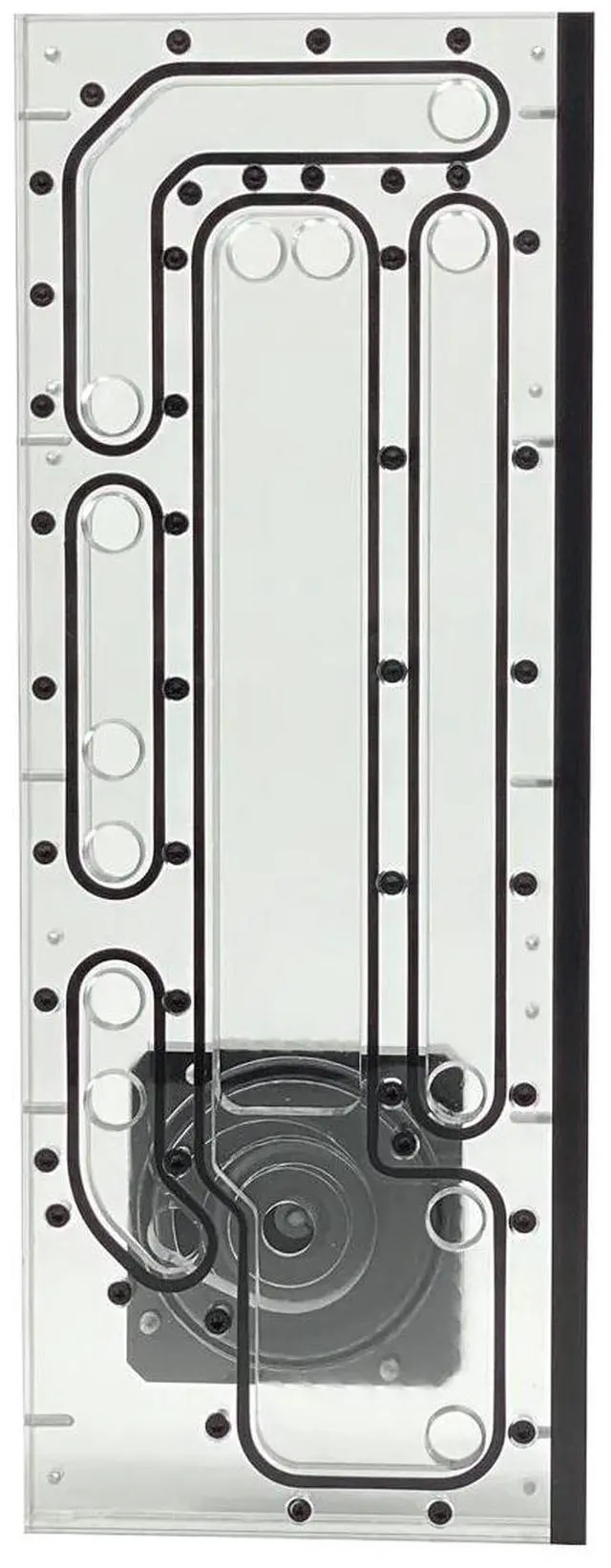 Alt view image 4 of 7 - Stealkey Customs Crossflow Distroplate for Lian Li PC-O11D EVO XL D-RGB (SW10032)