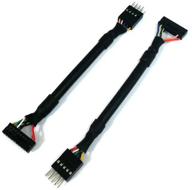 Alt view image 2 of 2 - USB 2.0 9-Pin Male to USB 3.0 20-Pin Female Low Profile (10cm) (CAB387)