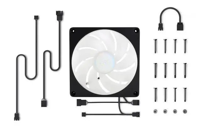 Alt view image 4 of 7 - Alphacool Apex Stealth Metal Aurora Fan 2000rpm Matte Black - 140x140x25mm (13786)