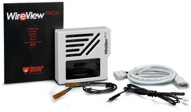 Alt view image 14 of 14 - Thermal Grizzly TG-WV-P2-H19R-W WireView Pro II GPU monitor Reversed TFT-IPS display 90° cable routing 12VHPWR GPU-White