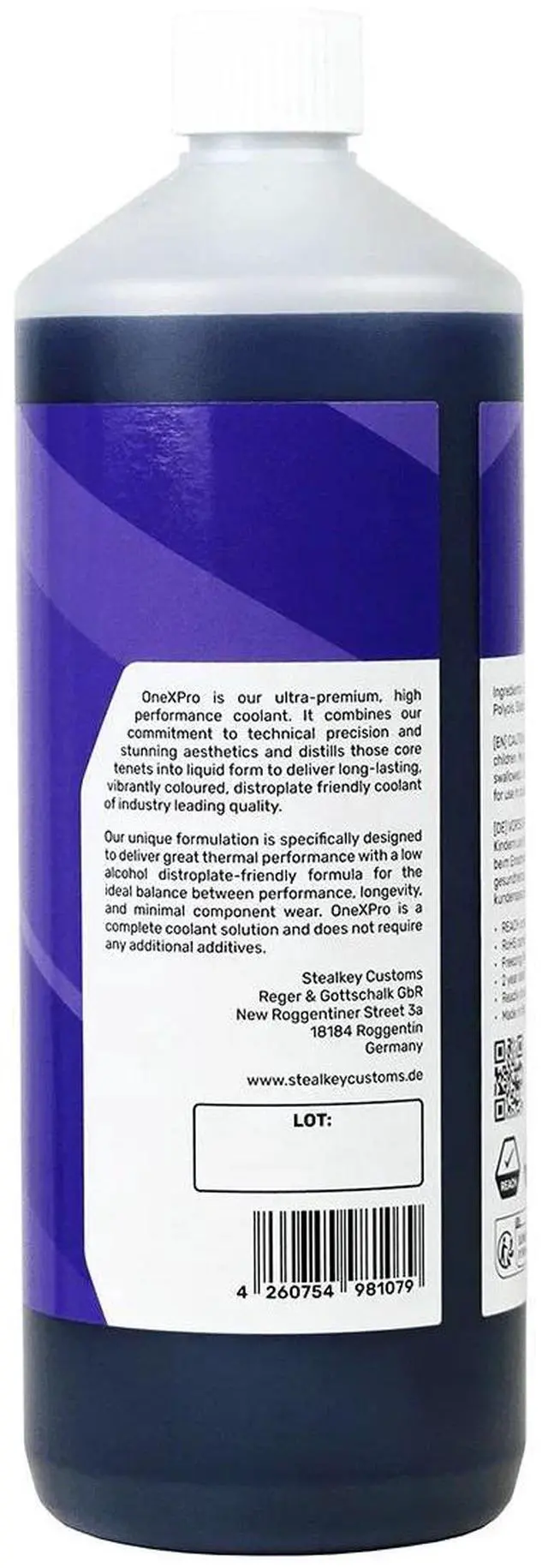 Alt view image 2 of 7 - StealKey Customs OneXPro Coolant Pre-Mix - Purple 1000ml (23004)