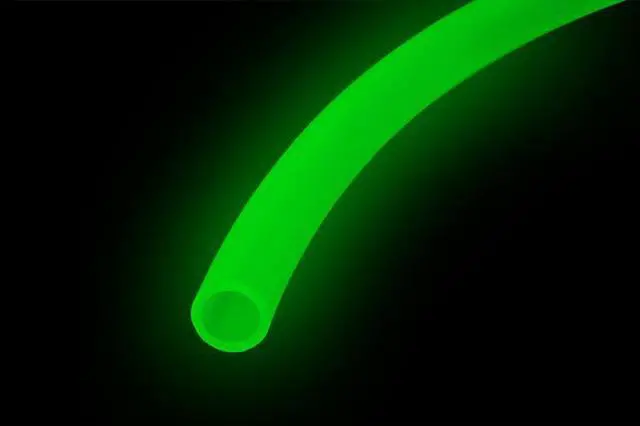 Alt view image 7 of 10 - Alphacool Alphatube HF Tubing 10mm ID, 13mm OD (3/8" ID, 1/2" OD), 1 meter, UV Green