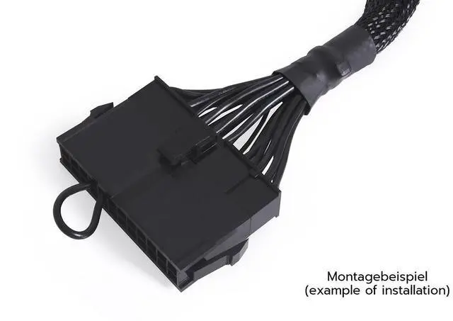 Alt view image 2 of 6 - Alphacool Core ATX 24-Pin PSU Jumper PSU Cable, Plastic, Black (13335)