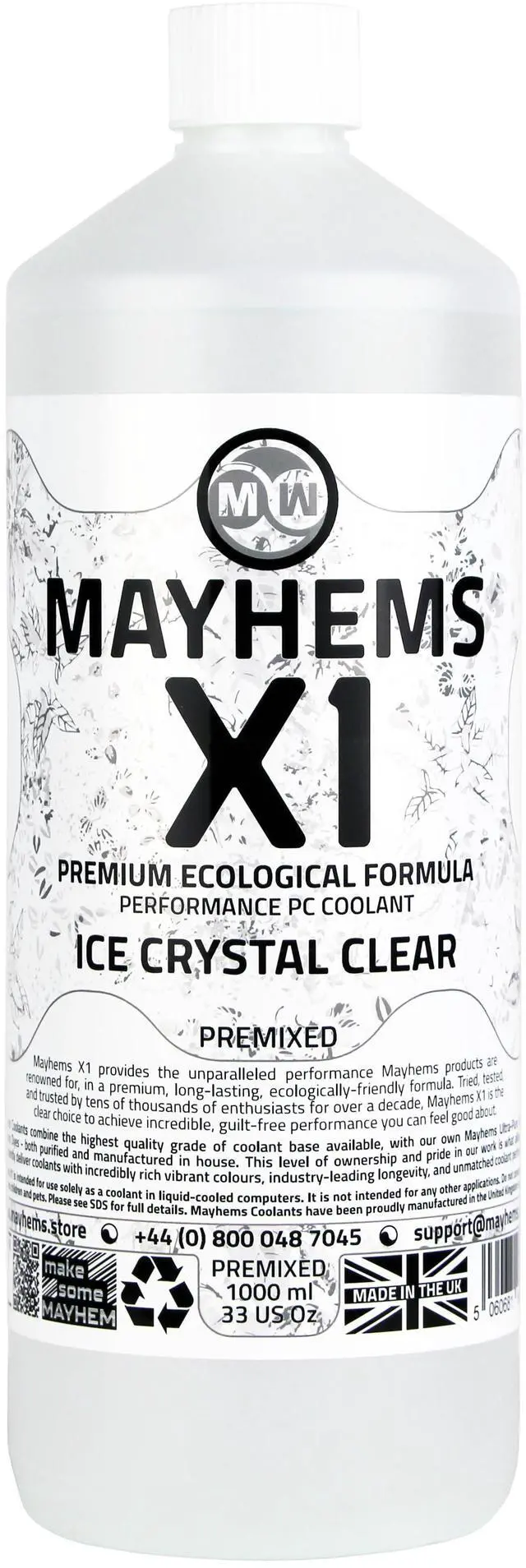 Alt view image 4 of 8 - Mayhems X1 Eco PC Coolant Premix, 1000mL, Clear