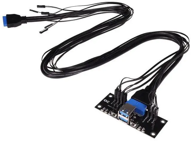 Alt view image 2 of 7 - Alphacool ES Front I/O-Panel with USB 3.0 and Cable Kit for Server Cases (25057)