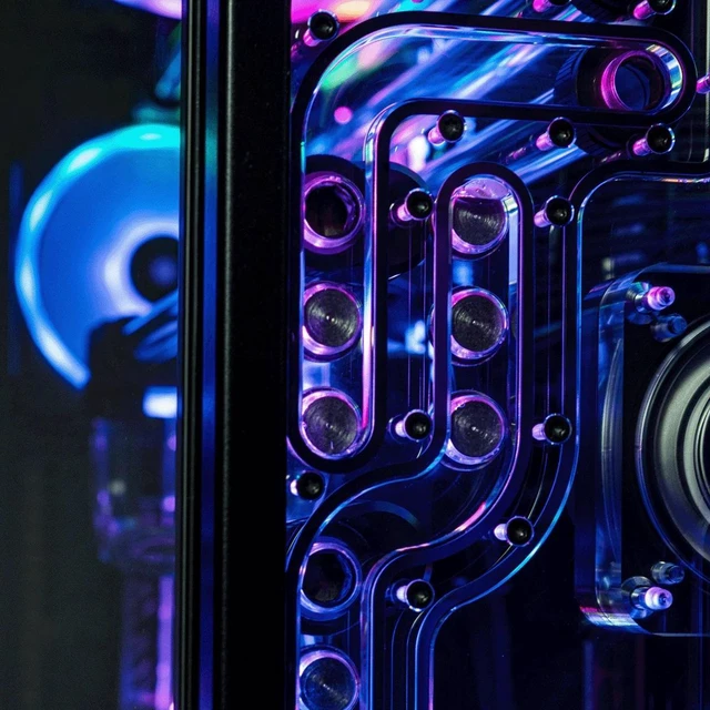 Alt view image 5 of 7 - Stealkey Customs Crosscool II D-RGB Distroplate for Lian Li PC-O11D EVO XL (SW10095)