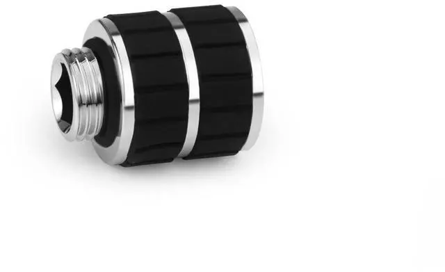 Alt view image 2 of 4 - Alphacool Apex Grip 20mm G1/4 Male to Female Extension Fitting - Chrome, Brass (14898)