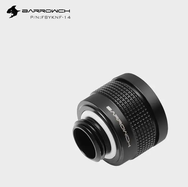 Alt view image 2 of 7 - Barrowch G1/4 14mm Rigid Hardtube Wolverine Anti-Sheeding Fitting- Black (FBYKNF-14)