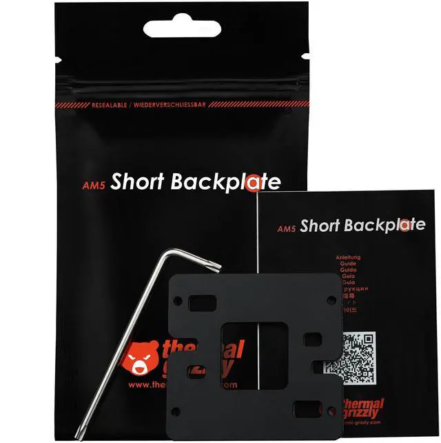 Alt view image 15 of 17 - Thermal Grizzly AMD AM5 Short Backplate - TG-SB-R7000-R