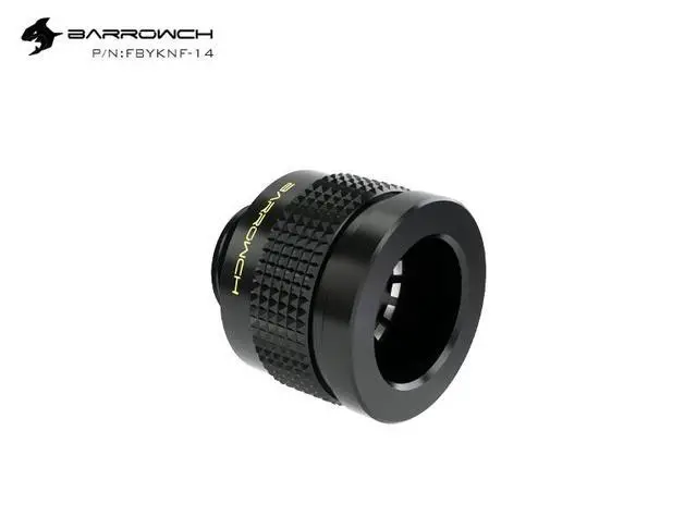 Alt view image 4 of 7 - Barrowch G1/4 14mm Rigid Hardtube Wolverine Anti-Sheeding Fitting- Black (FBYKNF-14)
